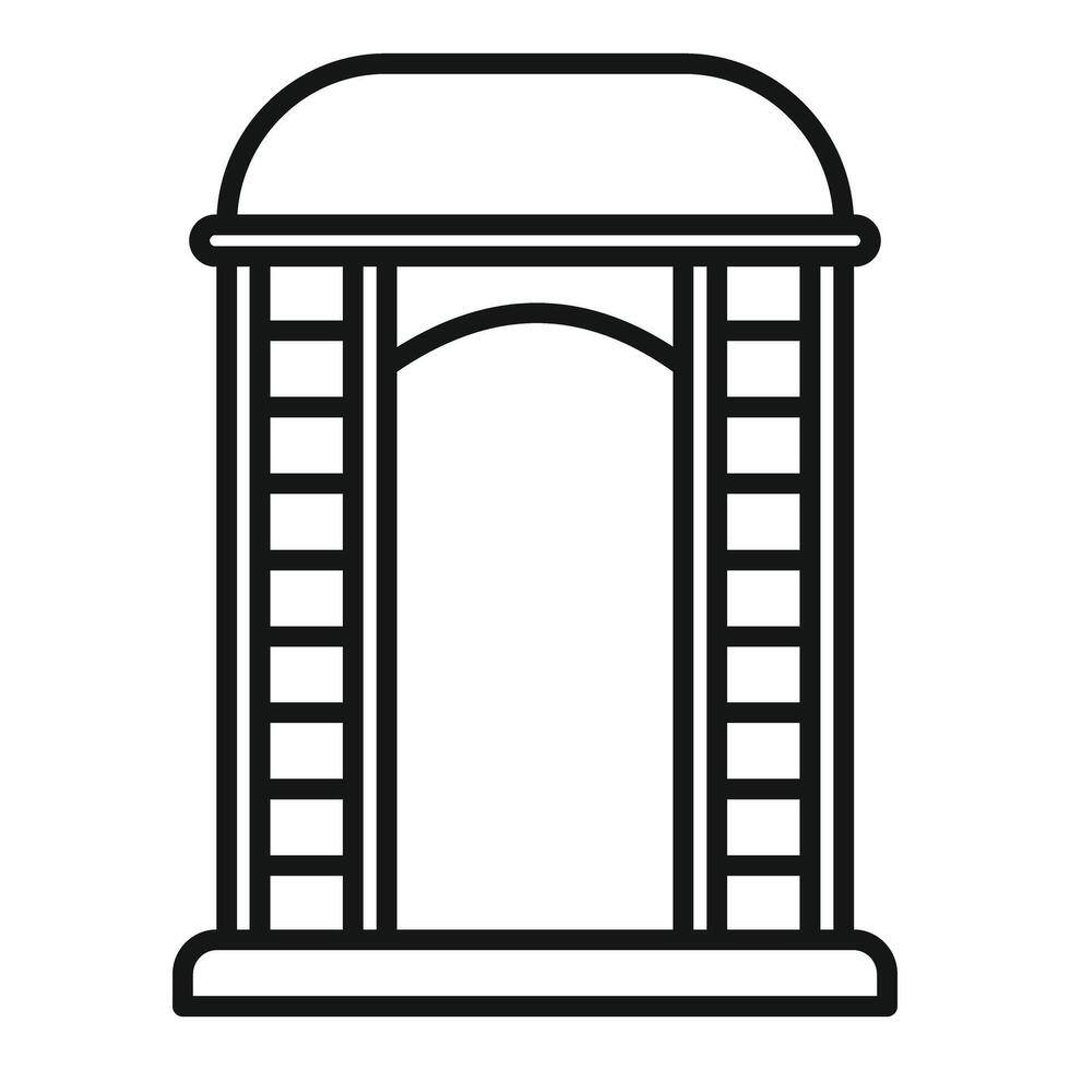 Archway entrance to public park leading to recreation vector