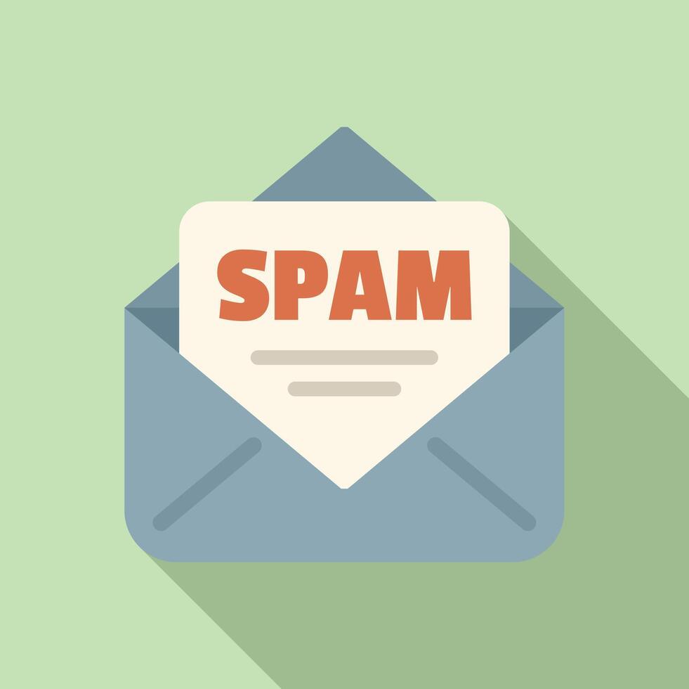 Open mail envelope containing spam message vector