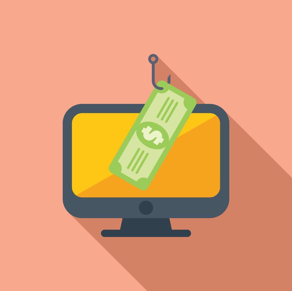 Phishing email attempting to steal money using a computer vector