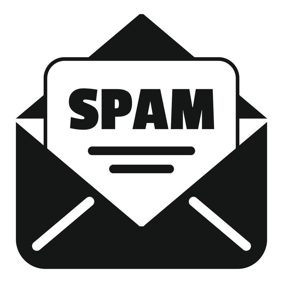 Open mail envelope containing spam message vector
