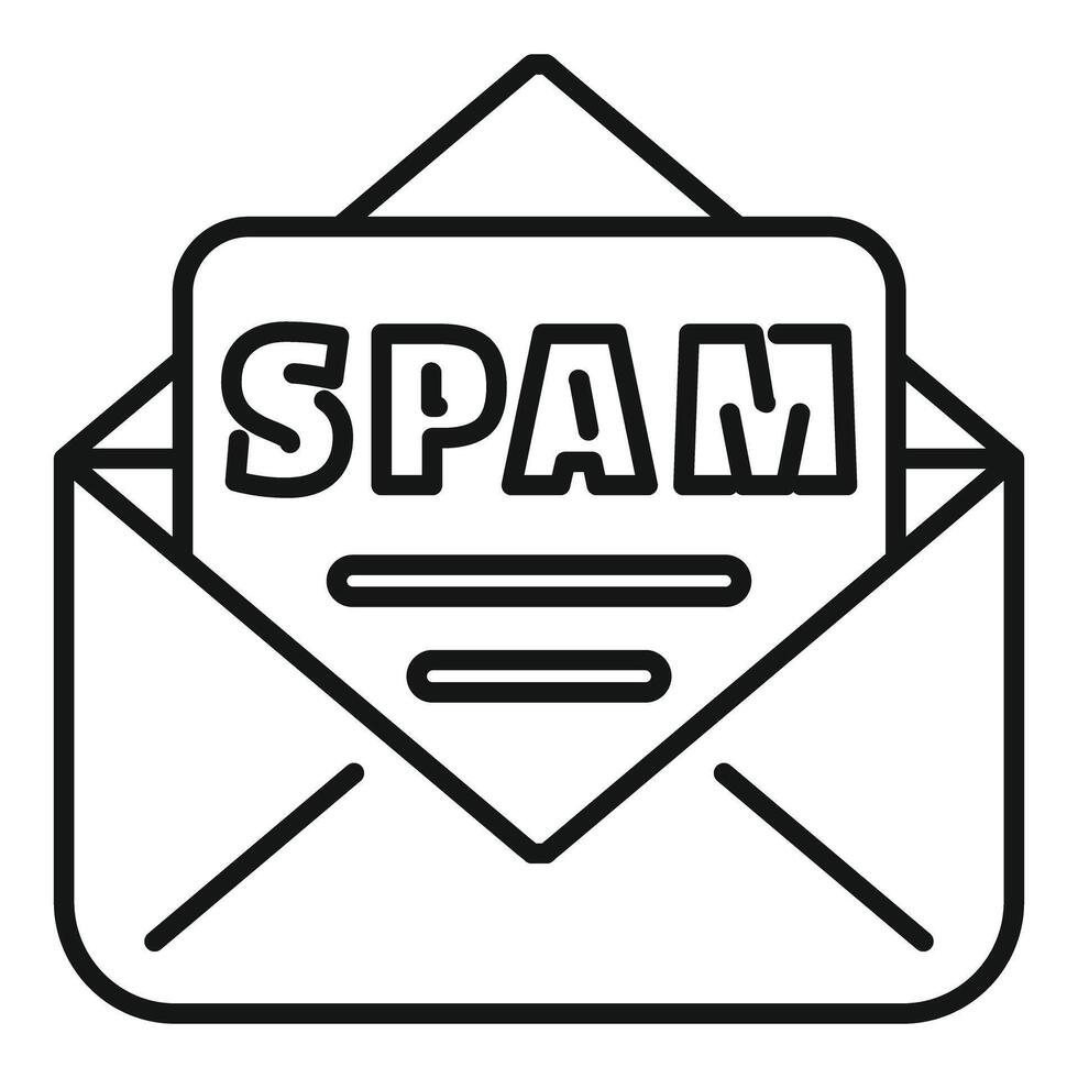 Open mail envelope containing spam message vector