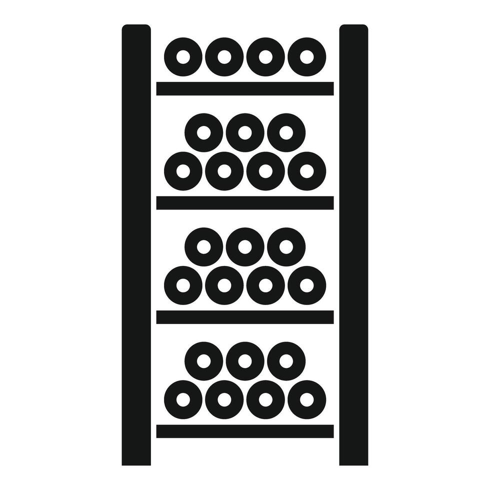 Wine shelf storing bottles for tasting and serving vector