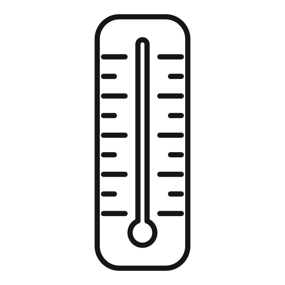 Thermometer icon showing temperature rising with scale vector