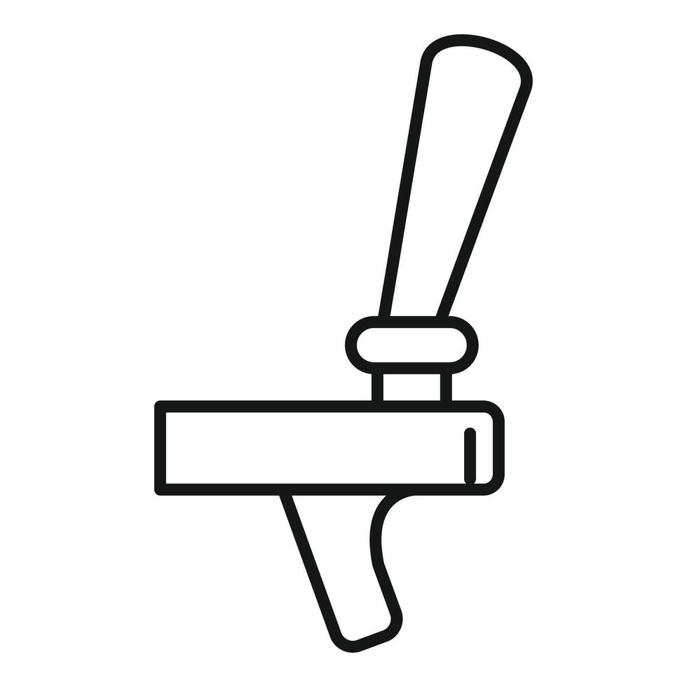 Beer tap handle icon, outline style vector