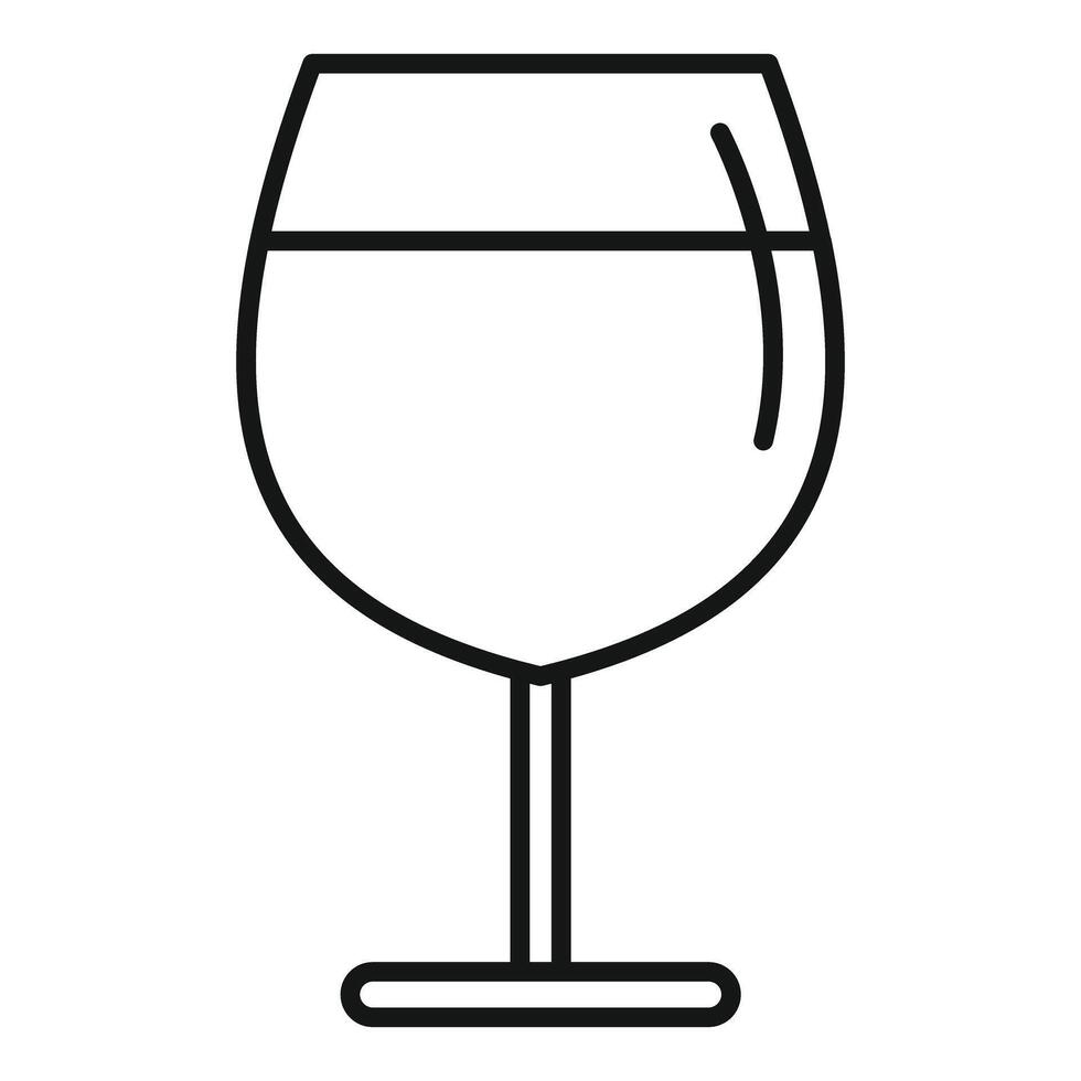 Round wine glass standing on white background vector
