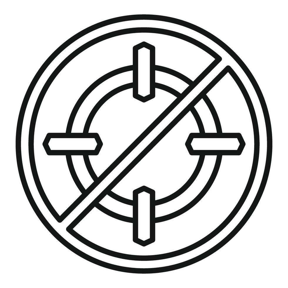 No targeting sign indicating privacy and protection vector