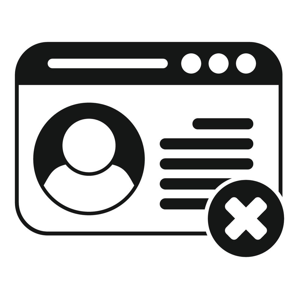 User account being deleted from website database vector