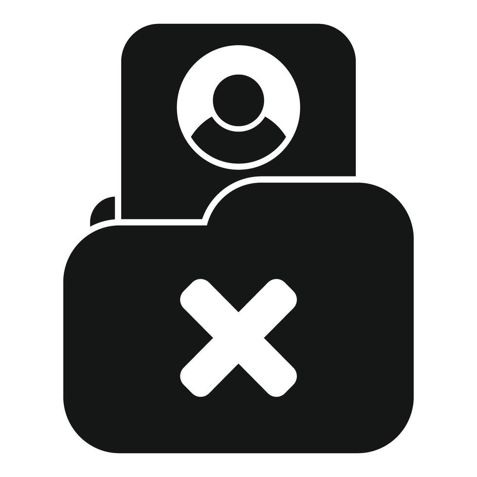 Delete account icon showing removing user profile vector