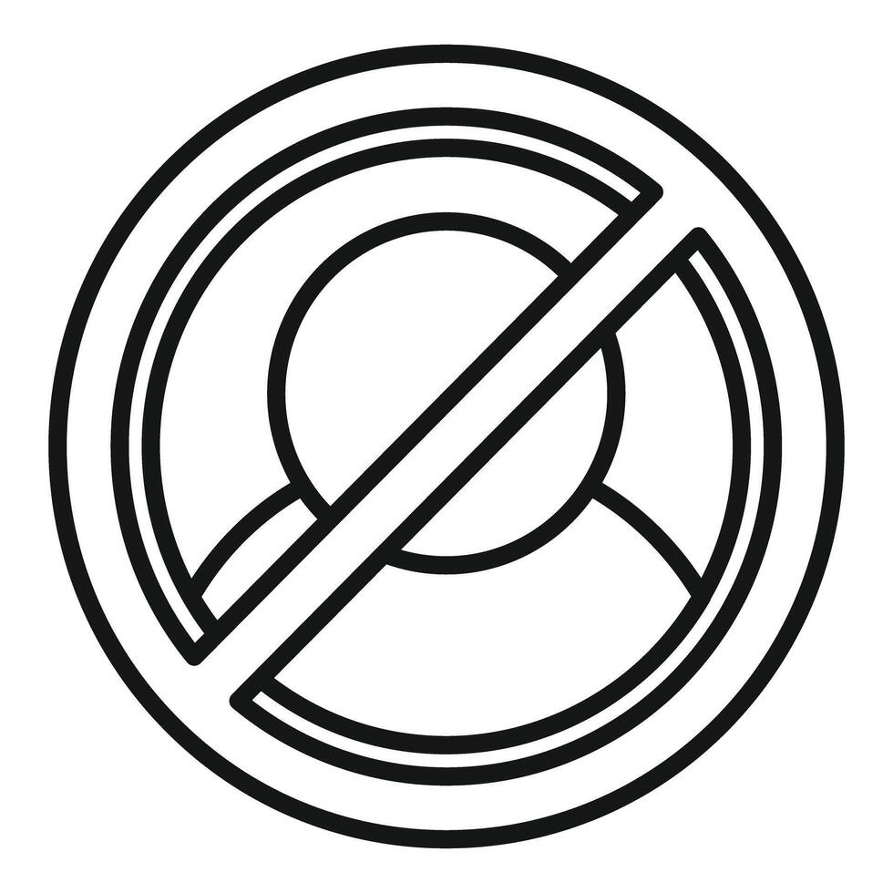 No multitasking sign indicating lack of focus vector