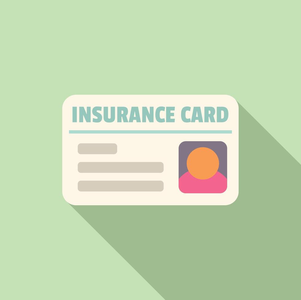 Insurance card showing personal information for health coverage vector