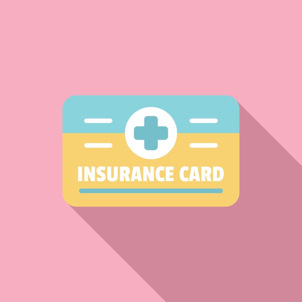 Insurance card representing health coverage and medical expenses vector