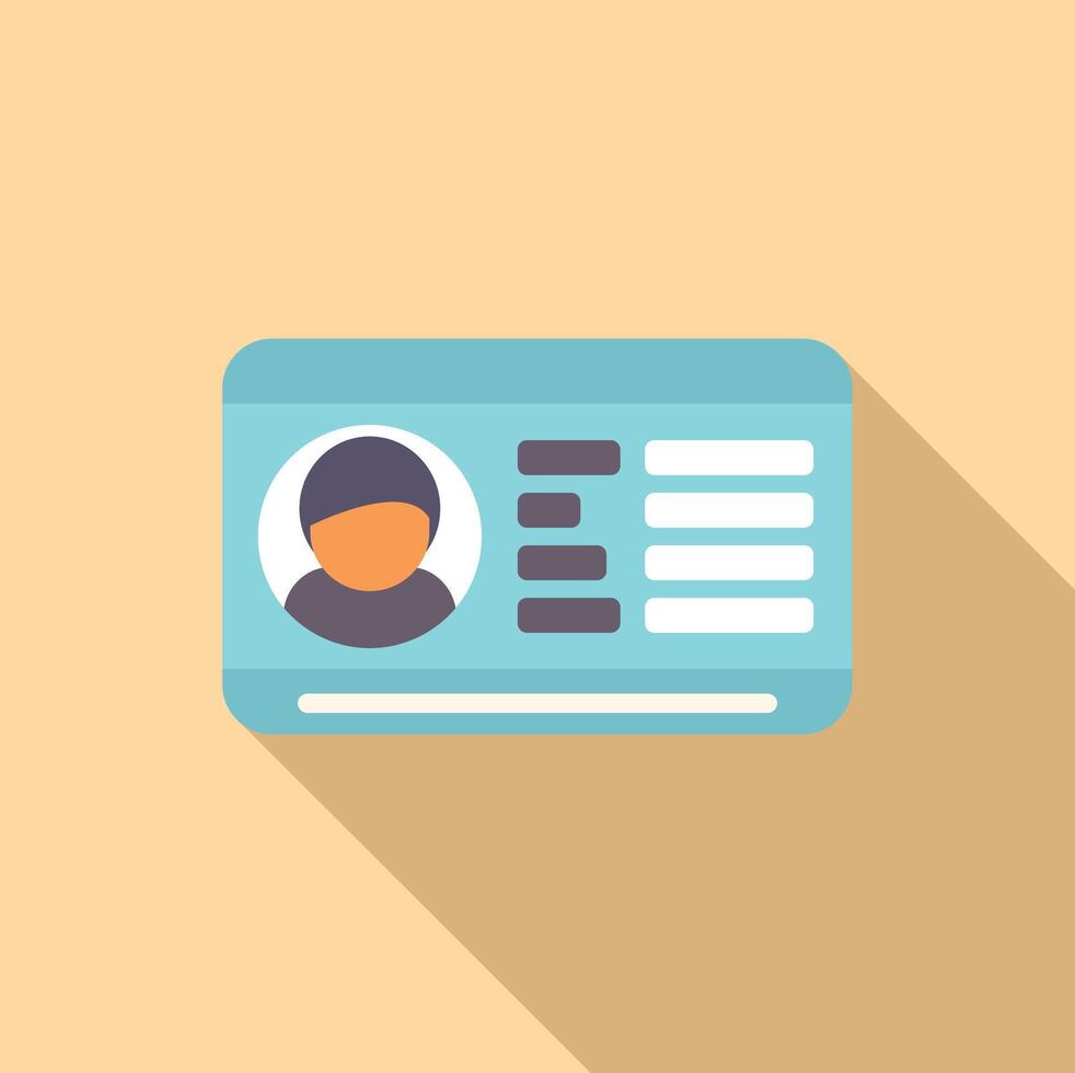Personal identification card showing photo and information vector