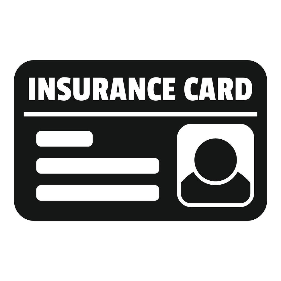 Insurance card icon showing patient information vector