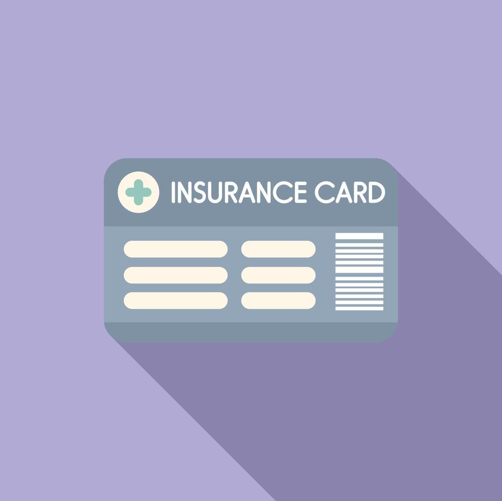 Insurance card illustrating health coverage concept vector