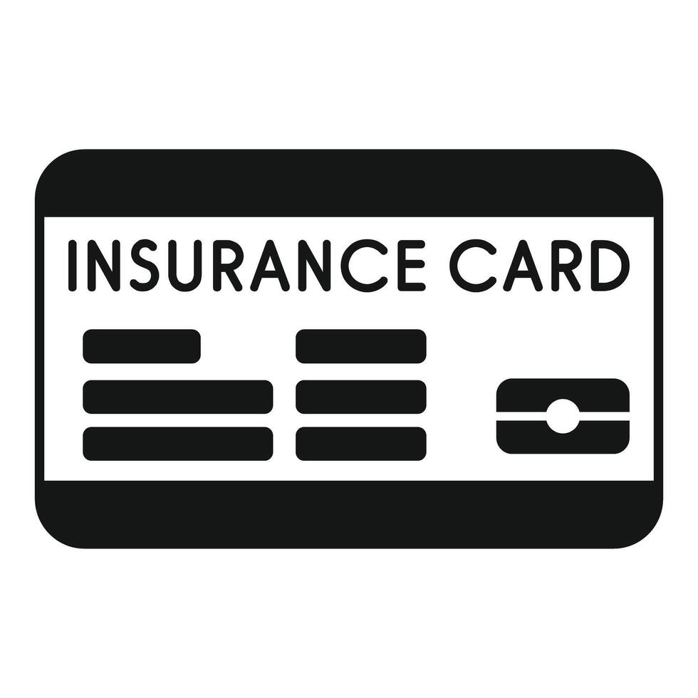 Insurance card representing health coverage and medical expenses vector