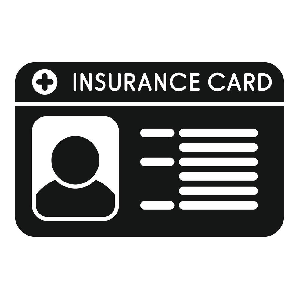 Insurance card showing medical health coverage vector