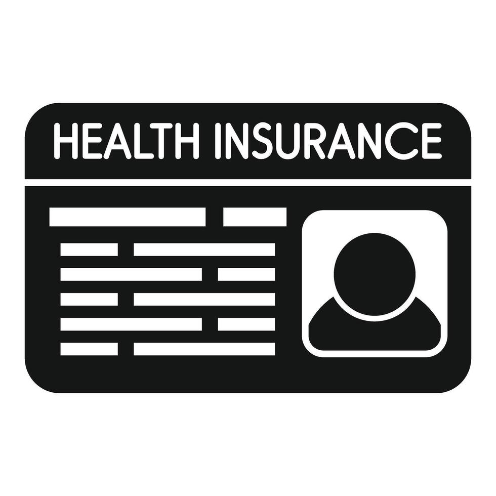 Health insurance card providing security and healthcare coverage vector