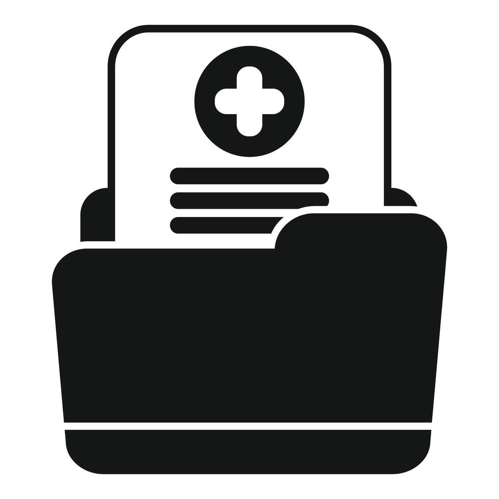 Medical record folder storing patient data securely vector