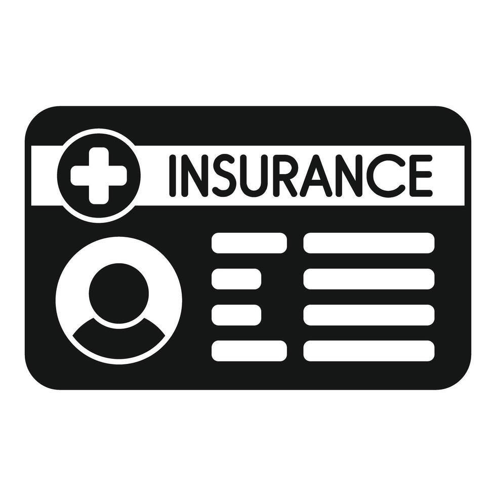 Medical insurance card offering protection and coverage vector