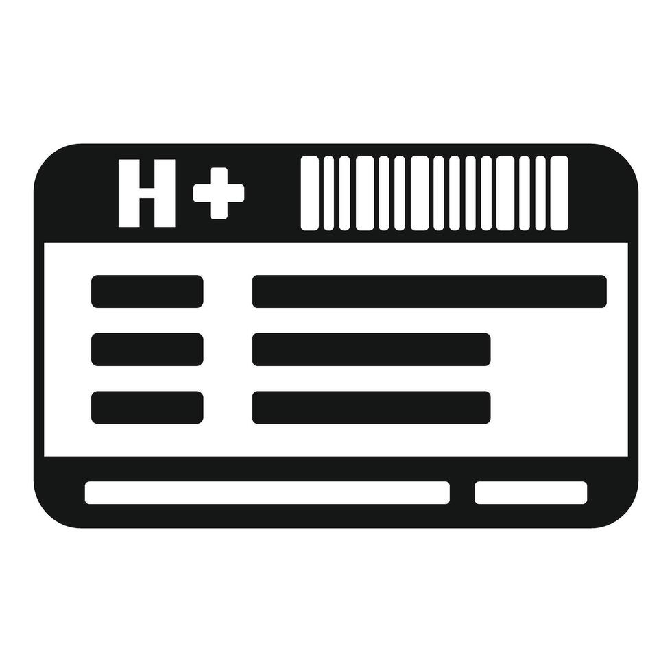 Medical record icon showing patient data with barcode vector