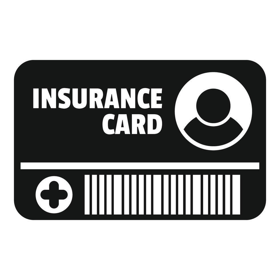 Insurance card displaying medical coverage and personal information vector
