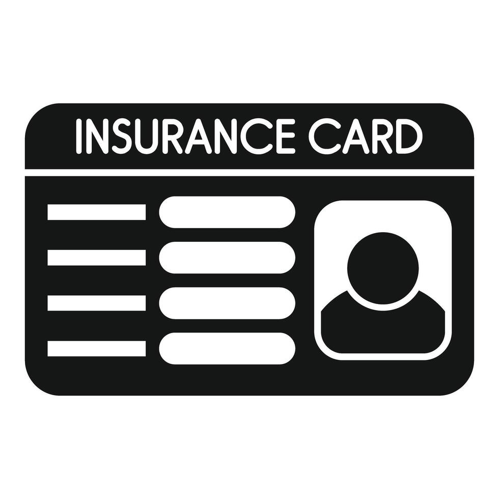 Insurance card representing health coverage and medical expenses vector
