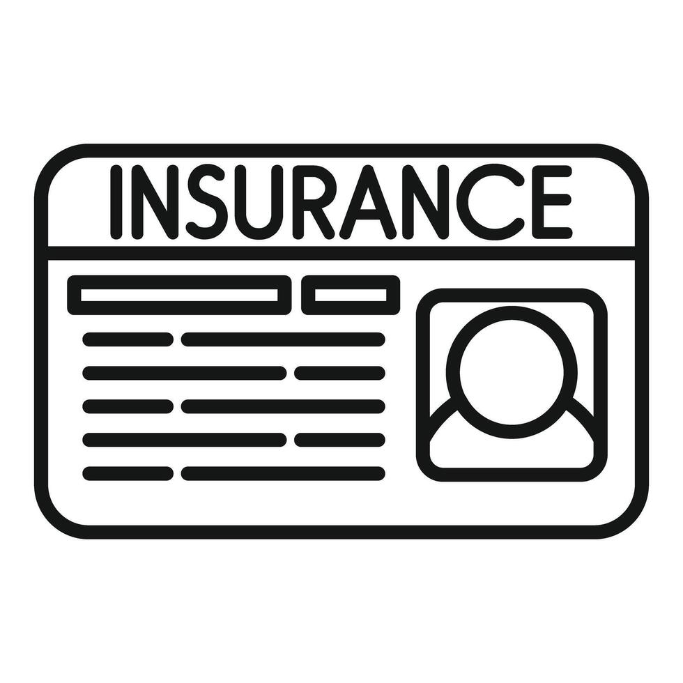 Insurance card providing protection and coverage vector