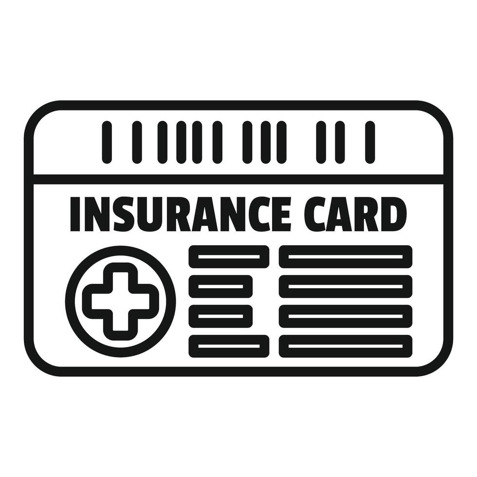 Insurance card representing health coverage and medical expenses vector