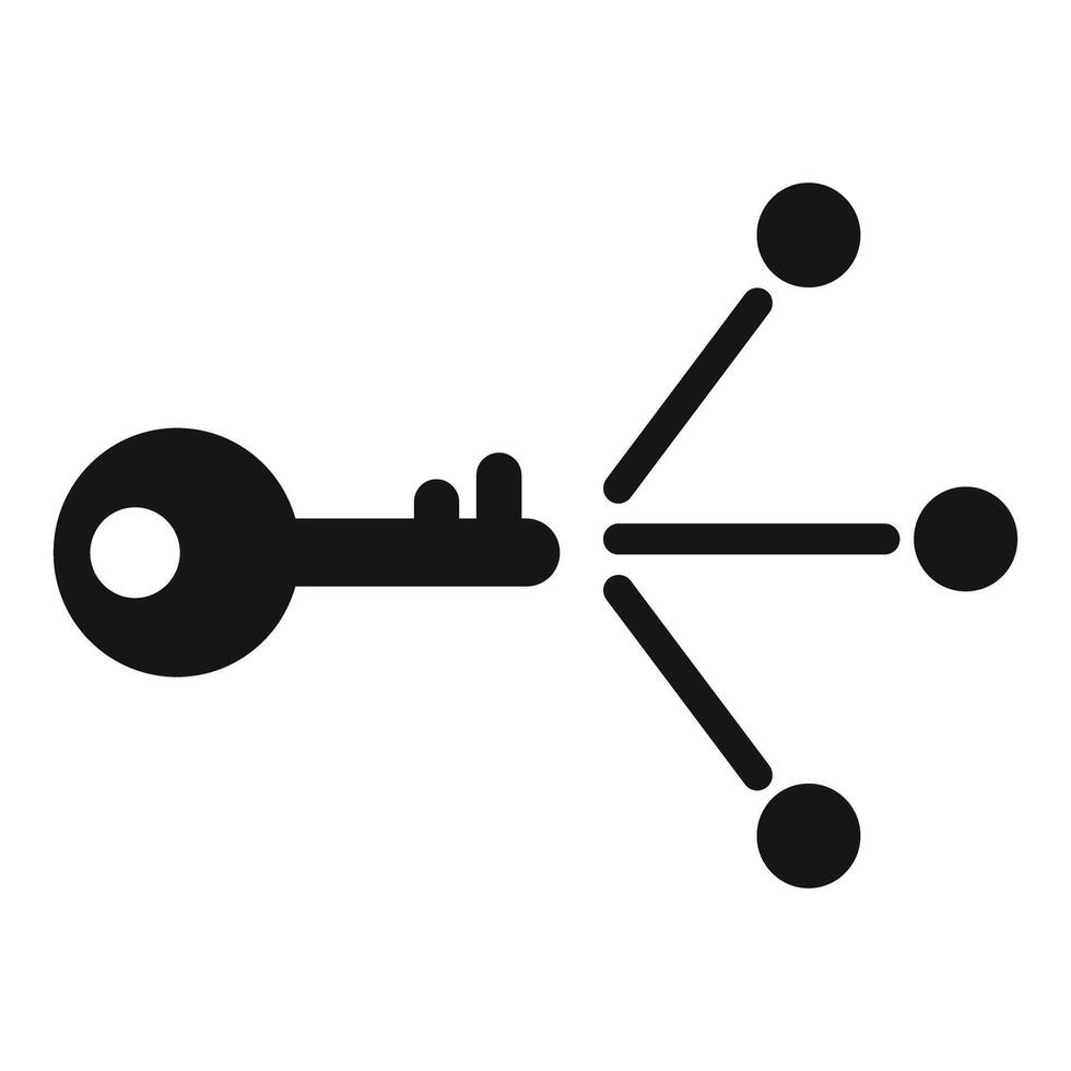 Key unlocking multiple possibilities concept icon vector