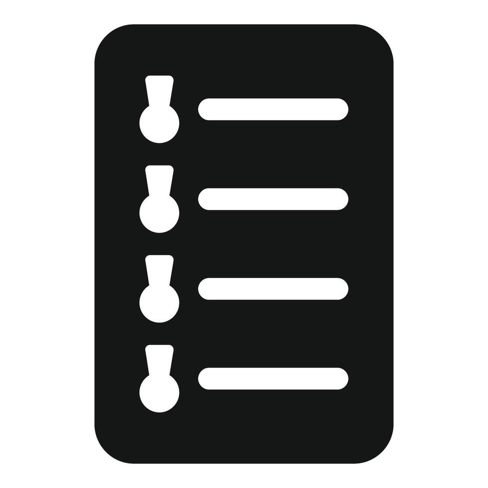 Checklist icon showing completed tasks using check marks vector