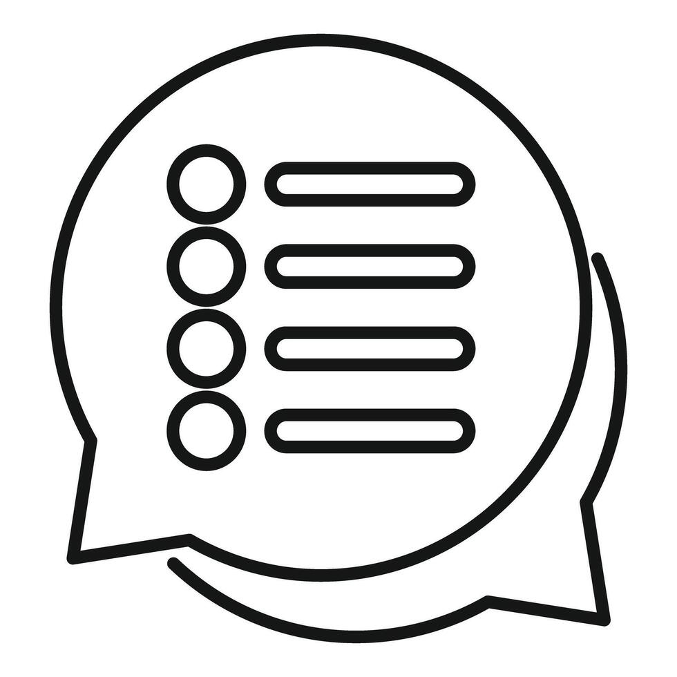 Speech bubble with checklist icon representing task planning vector