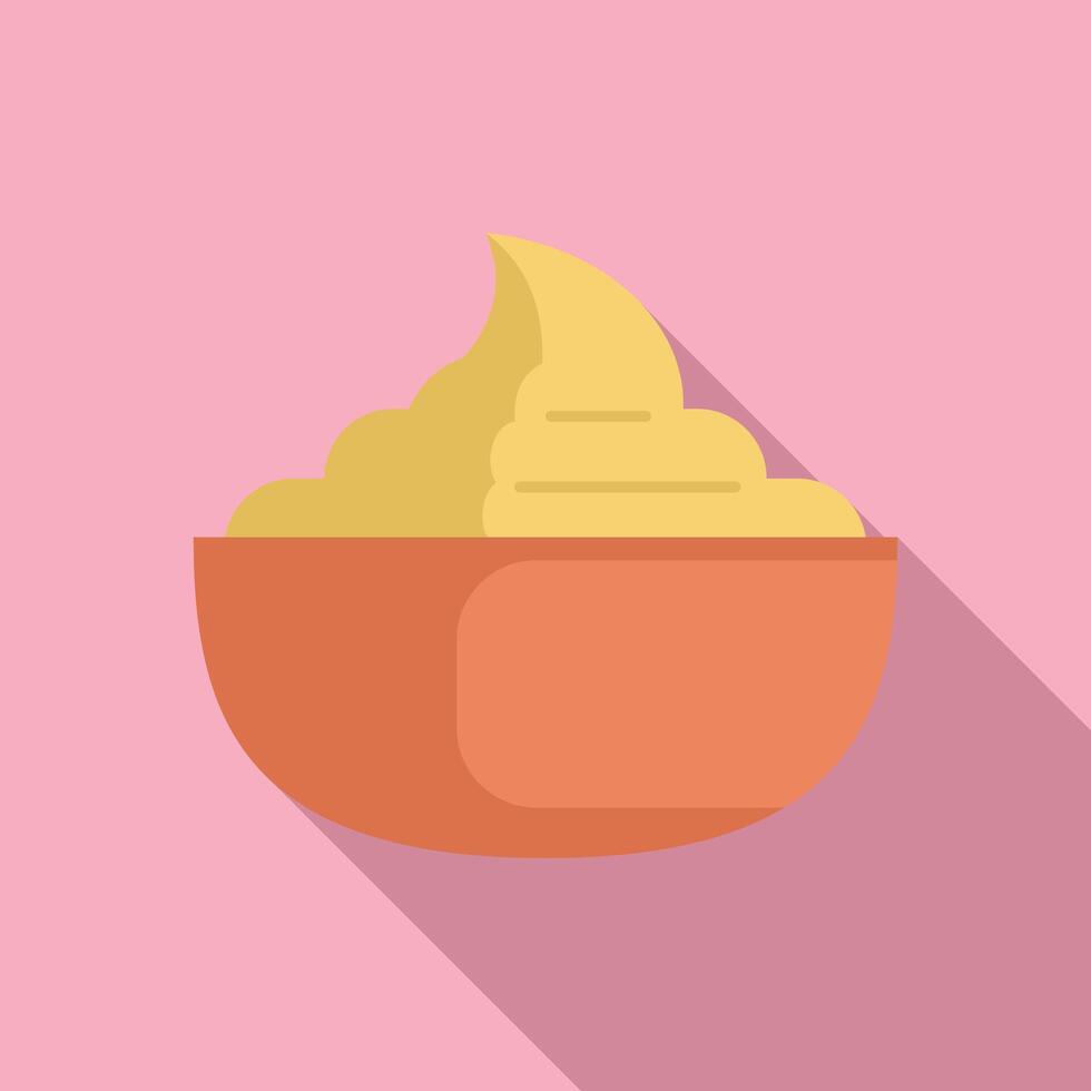 Bowl is overflowing with creamy hummus dip vector