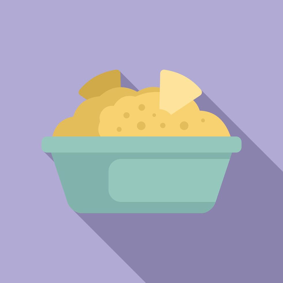 Bowl full of hummus with pita bread representing middle eastern cuisine vector