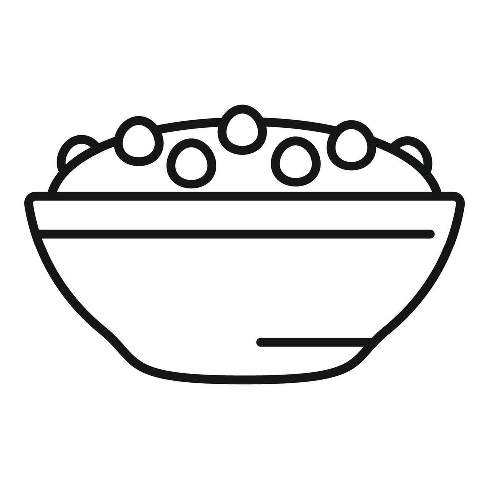Bowl full of delicious hummus with chickpeas representing healthy vegan food vector