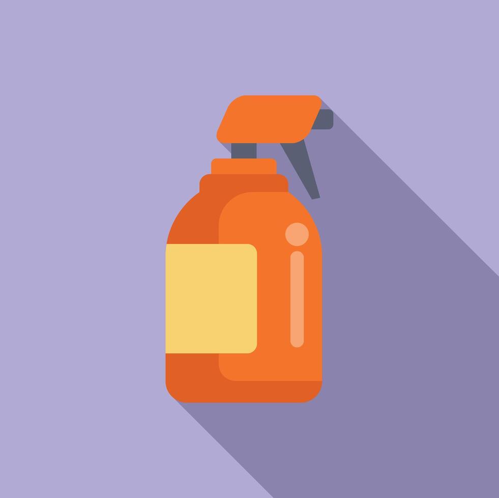 Spray bottle dispensing cleaning solution for disinfection vector