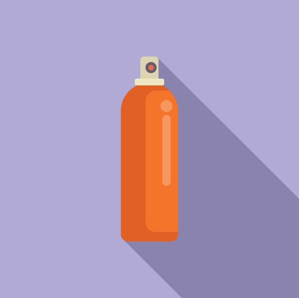 Orange spray paint can casting long shadow vector