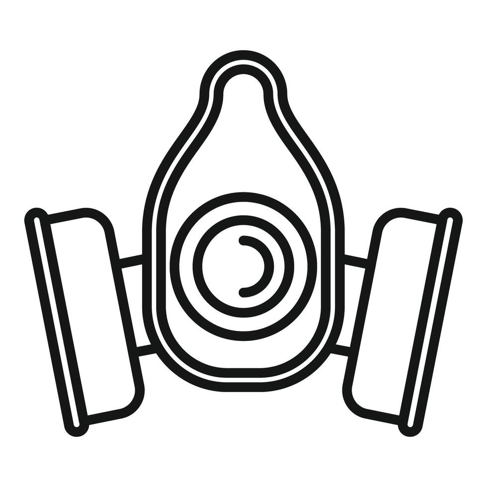Respirator mask protecting from toxic fumes and viruses vector