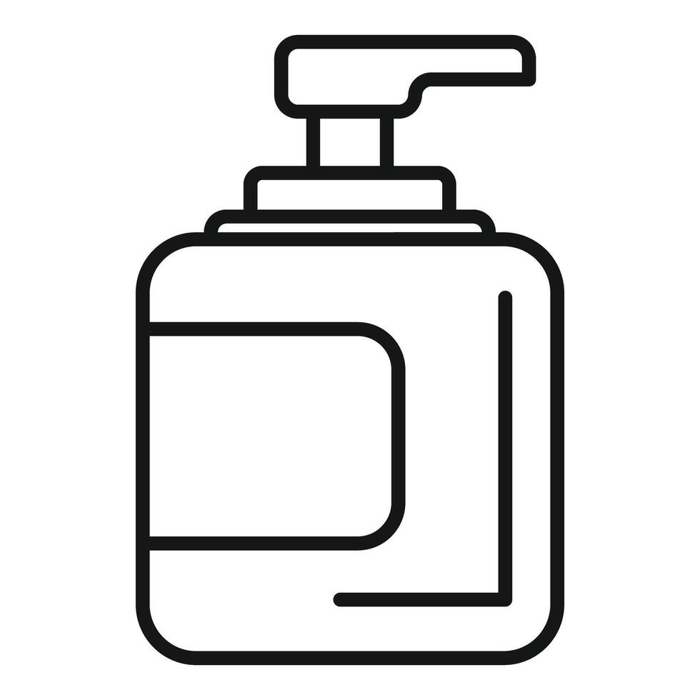 Dispenser bottle for liquid soap or shampoo providing hygiene vector