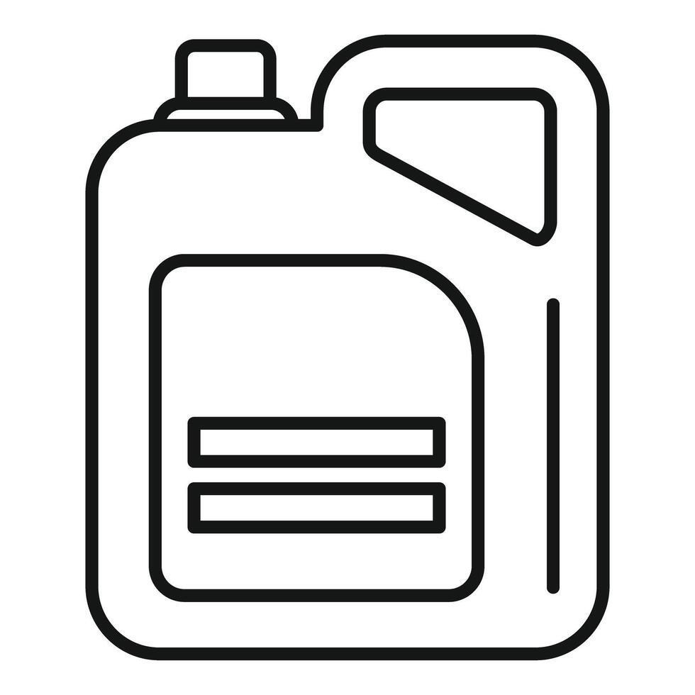 Plastic bottle icon with handle for liquid product packaging vector