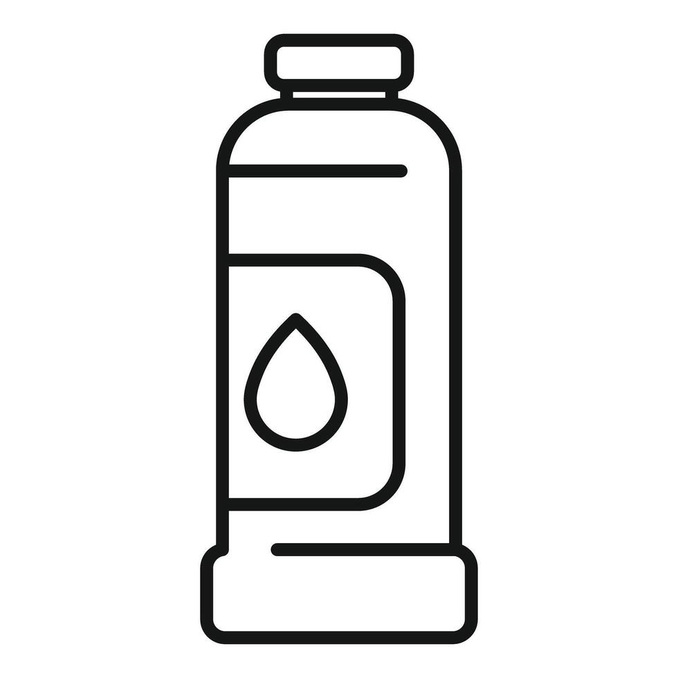 Water bottle line icon showing healthy lifestyle and hydration vector