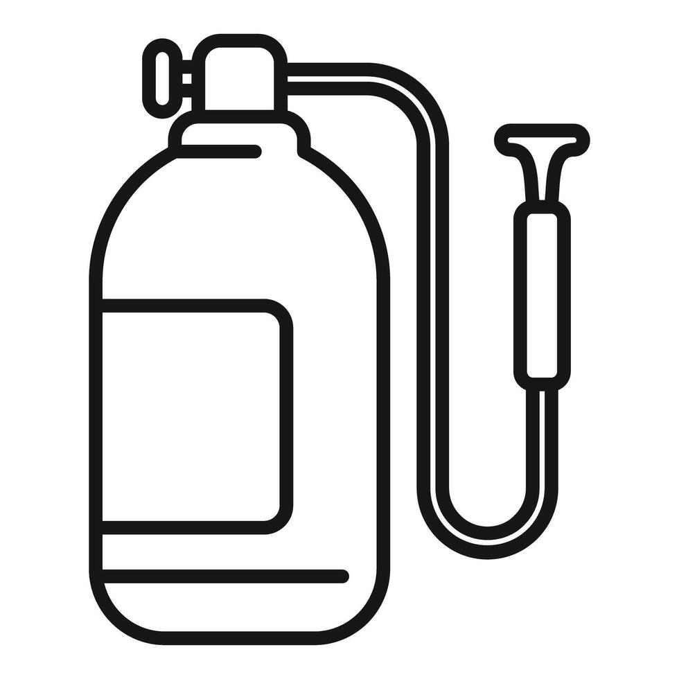 Manual pesticide pump sprayer for garden using insecticide vector