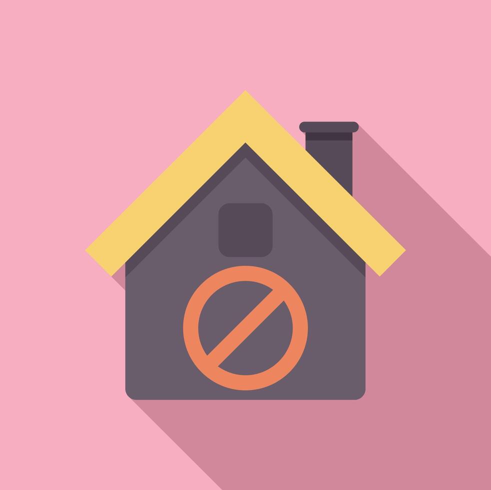 House with stop sign showing quarantine concept vector