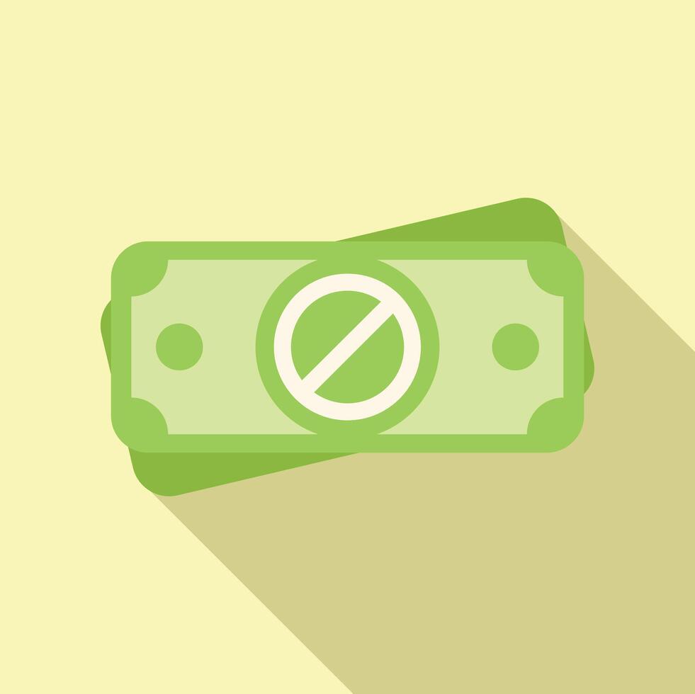 Stack of money with stop sign denoting financial crisis vector