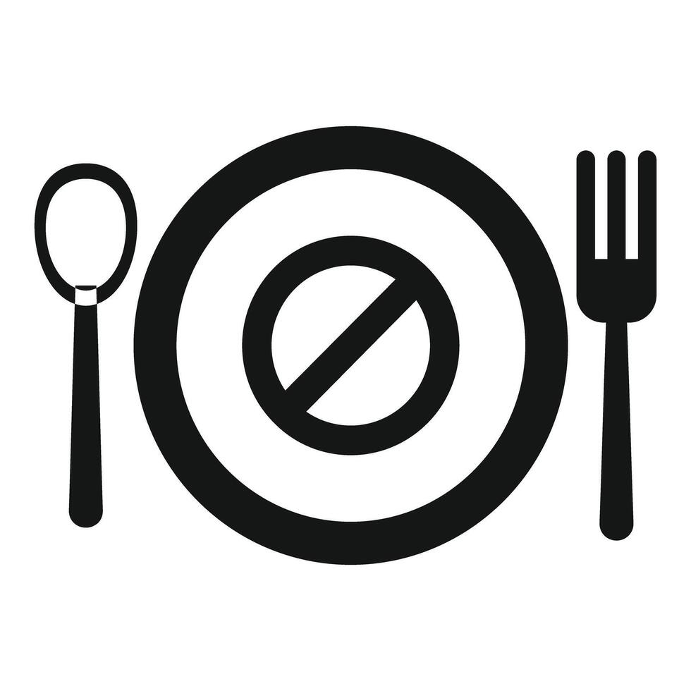 Simple black and white no food or drink allowed sign vector
