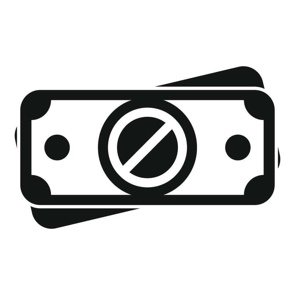 Black money bill with stop sign showing concept of anti corruption vector