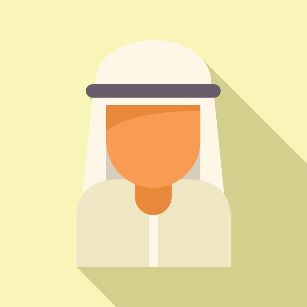 Arab businessman wearing traditional clothes keffiyeh and ghutrah vector