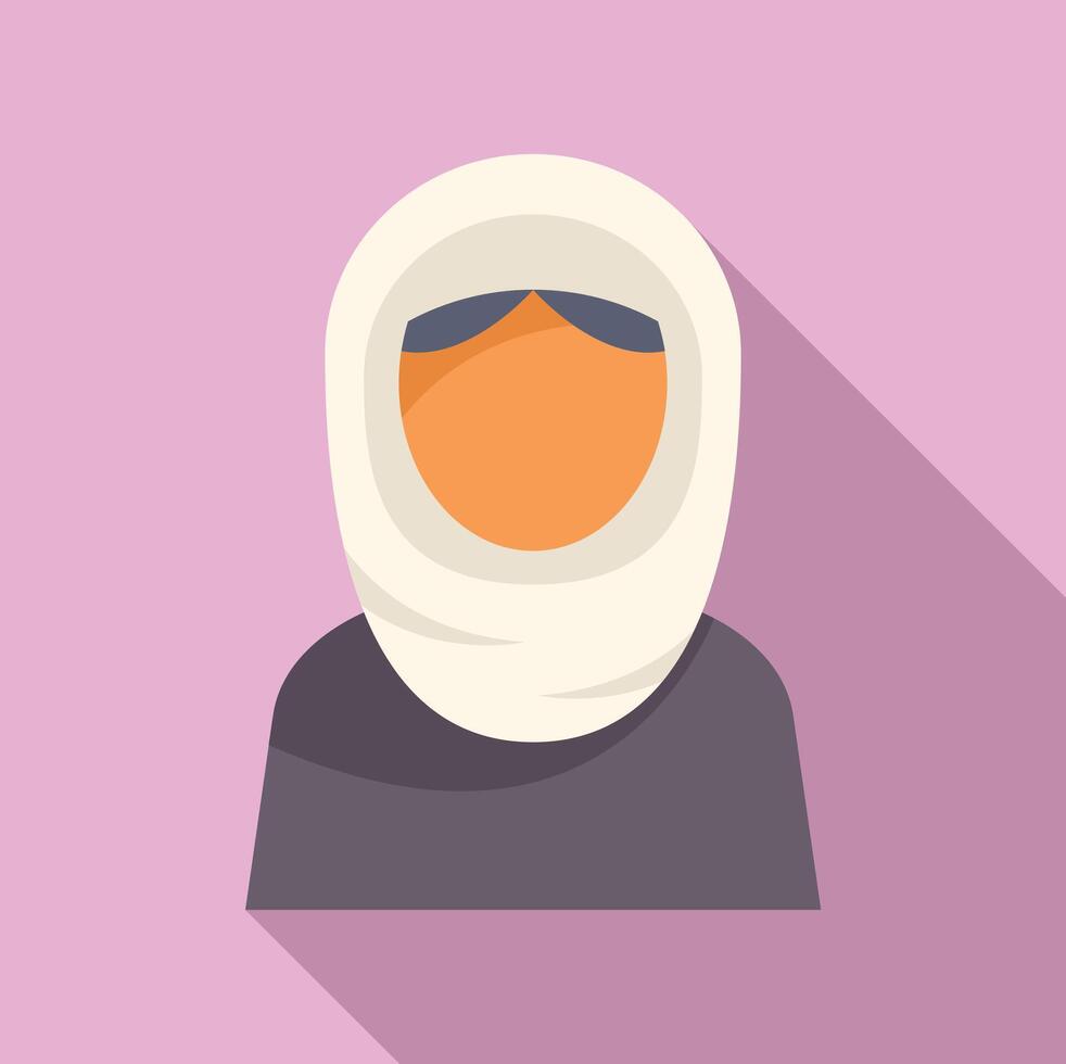 Muslim woman wearing traditional hijab posing for portrait vector
