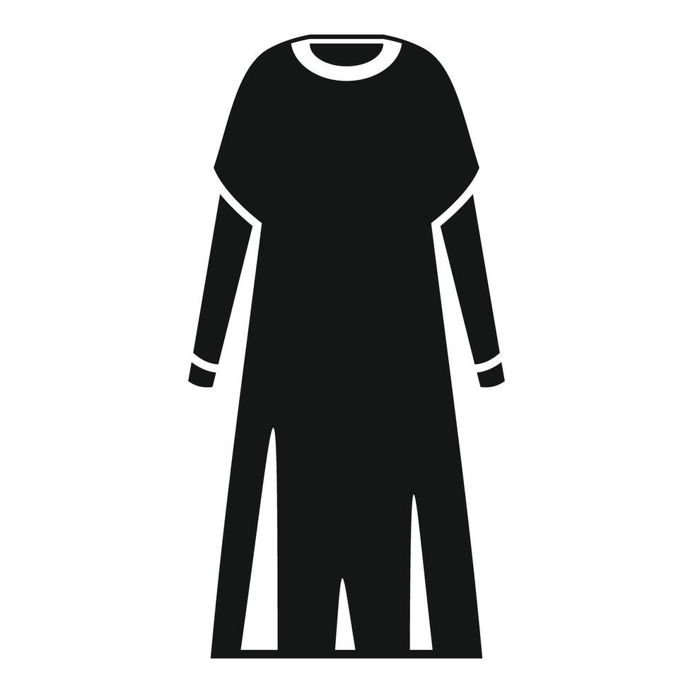 Long sleeve dress icon, simple style vector