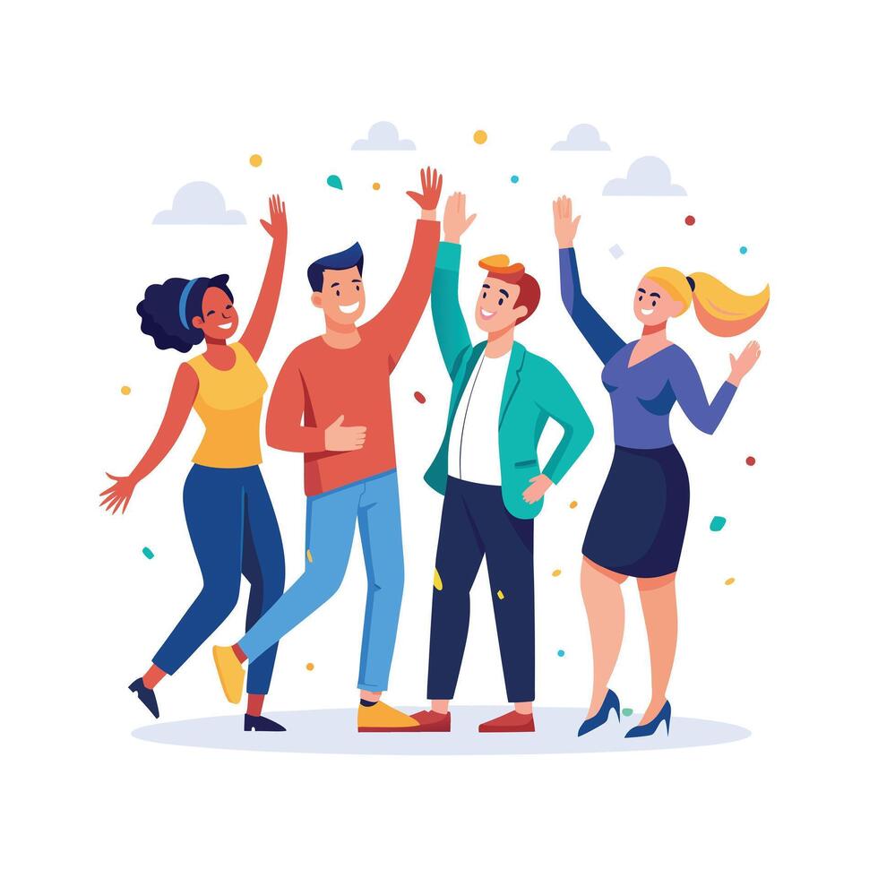 Realistic Office Moments Illustration Concepts vector