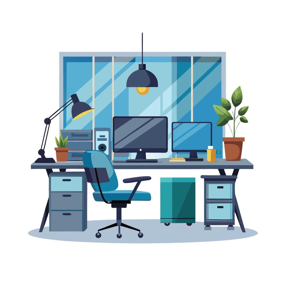 Realistic Office Moments Illustration Concepts vector